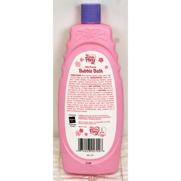 VTG 2003 My Little Pony MLP Bubble Bath Berry Scent New Girl Hasbro Mild Formula - Picture 2 of 4